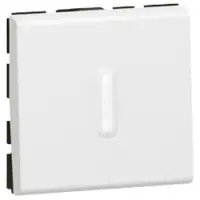 Intrerupator push buton antimicrobian 6A 250V 2 module cu led