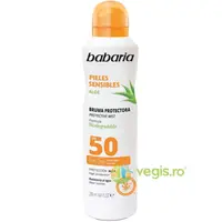 Spray cu Protectie Solara pentru Pielea Sensibila cu Aloe Vera SPF50 200ml