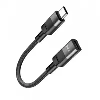Adaptor Date si Incarcare Lightning - USB-C HOCO U107, 0.1m, Negru