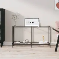 vidaXL Masă consolă, transparent, 140x35x75,5 cm, sticlă securizată