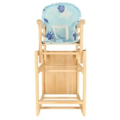 Scaun de Masa Multifunctional pentru Copii Jolly Kids, Lemn, Sezut Albastru, Maro, Jolly Kids