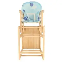 Scaun de Masa Multifunctional pentru Copii Jolly Kids, Lemn, Sezut Albastru, Maro, Jolly Kids