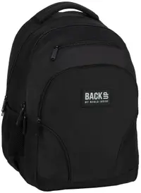 Ghiozdan școlar BackUp W - Black, cu 3 compartimente