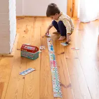 Puzzle educativ - Train puzzle house box
