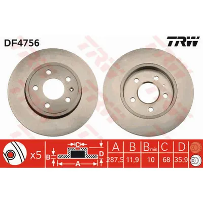 Disc frana TRW DF4756