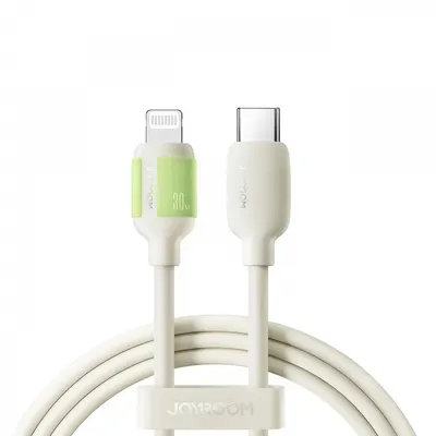 Cablu Date si Incarcare USB-C - Lightning Joyroom S-A53, 30W, 1.2m, Bej