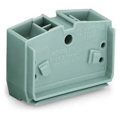 4-conductor center terminal block; without push-buttons; 2.5 mm²; CAGE CLAMP®; 2,50 mm²; gray
