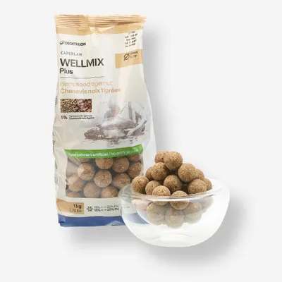 Boilies Pescuit la crap Wellmix Plus 20mm 1kg Cânepă și Alune Tigrate