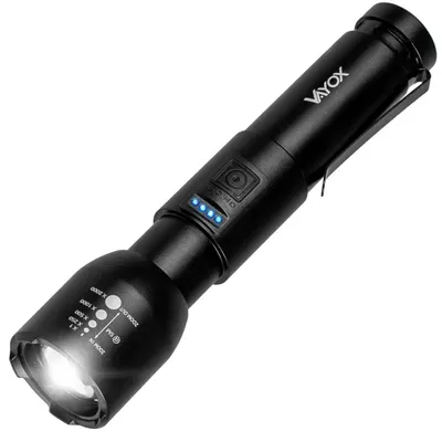 Lanterna reîncărcabilă Vayox VA0180, 800lm, ZOOM, clemă