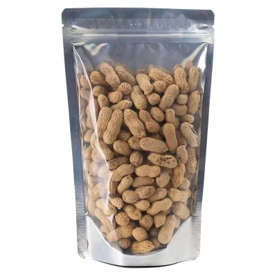 Pungi stand up din aluminiu cu fermoar și o parte transparentă (set 50 buc) - 17x23x6cm