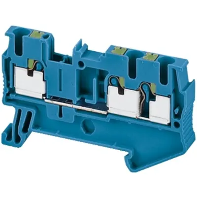 Bloc Terminal De Trecere Linergy4Mm² 32A Cu Un Nivel 2X2 Conex. Push-InAlbastru
