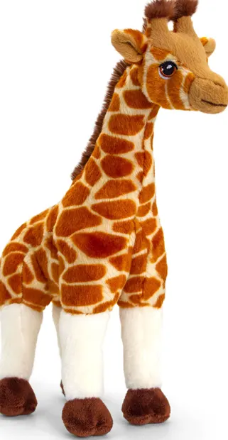 Jucarie ecologica de plus Keel Toys Keeleco - Girafa, 30 cm