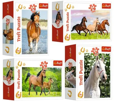 Mini puzzle Trefl din 54 de piese - Horse world