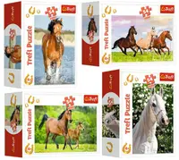 Mini puzzle Trefl din 54 de piese - Horse world