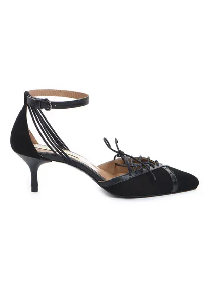 Pantofi stiletto piele naturala Negru Rihanna