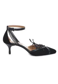 Pantofi stiletto piele naturala Negru Rihanna
