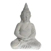 Decoratiune Buddha gri antichizat 60 cm