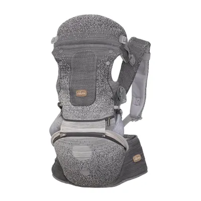 Marsupiu ergonomic multifunctional Chicco Airy Hip Fit 3 in 1, Pebble (Gri), 0 luni+