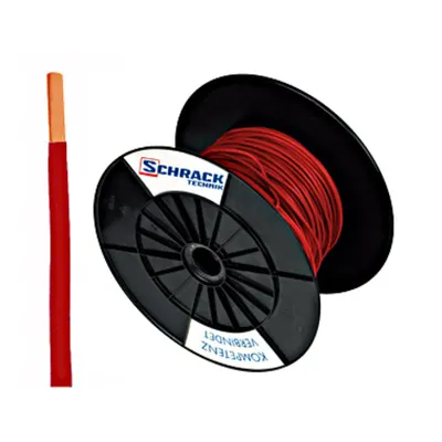 Tambur cu conductor H07V-U 1,5 rosu