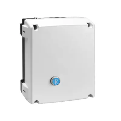 Demaror pornire directa, in carcasa cu releu termic inclus, cu buton reste, WITH BF50/BF65/BF80/BF95 CONTACTOR, 80A MAX (37…45KW AT 400V), IP65. CONTACTOR bobina tensiune 230VAC 50/60HZ