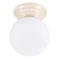 Plafonieră bej din ceramică cu abajur din sticlă ø 12 cm Farsa – Sollux