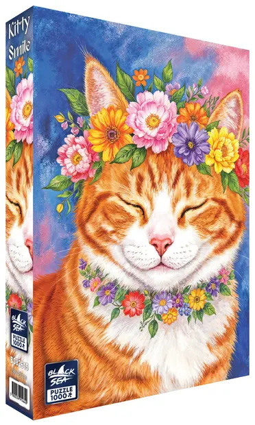 Puzzle Black Sea din 1000 piese - Zâmbet de pisică