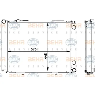 Radiator, racire motor HELLA 8MK 376 711-531