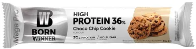 Mega Pro Protein Bar, ciocolată cu bucăți, 85 g, Born Winner