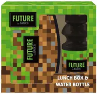 Set sticlă și cutie pentru mâncare BackUp Future - Pixels