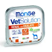 MONGE VETSOLUTION Renal & Oxalate, XS-XL, Ou, dietă veterinară, tăviță hrană umedă fără cereale câini, sistem renal, (pate), 150g