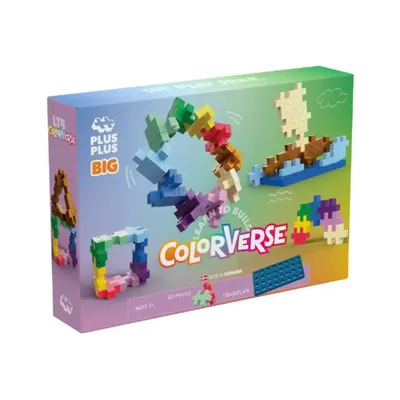 Set de constructie, Plus-Plus, 60 piese mari multicolore, Invata sa construiesti