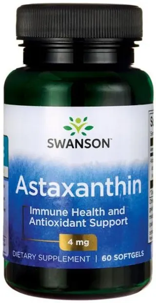 Astaxanthin, 4 mg, 60 capsule moi, Swanson