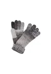 Manusi dama S/M - gri - material elastic - sezon toamna-iarna poliester/acril
