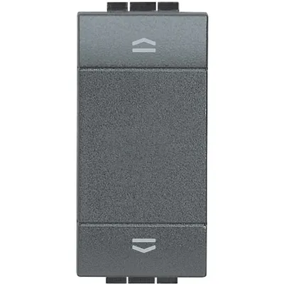 Intrerupator jaluzele 16A 1 modul 1-0-2 Bticino Living Light L4027N, antracit