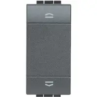 Intrerupator jaluzele 16A 1 modul 1-0-2 Bticino Living Light L4027N, antracit