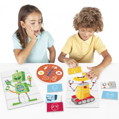 Joc educativ cu 42 de piese din carton