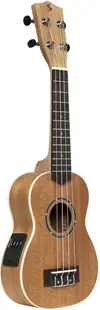 Ukulele concert electric Stagg - US-30 E, cu husă, maro