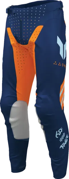 Pantaloni atv cross Thor Launchmode Futura, culoare bleumarin portocaliu, marime 40