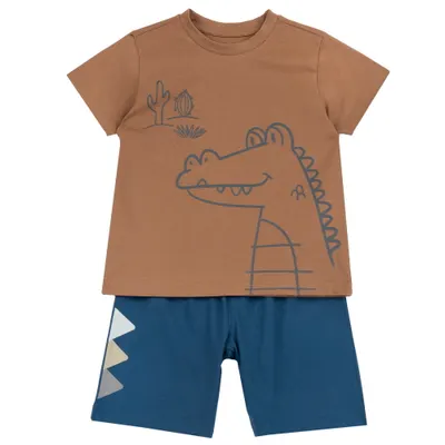 Pijama copii Chicco, maro deschis, 01505-70MC