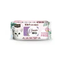Servetele Umede pentru Pisici 5 in 1, KitCat Lavanda, 80 Bucati