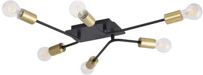 Candelabru Rabalux - Lanny 2103, E27, 6 x 15W, 230V, negru