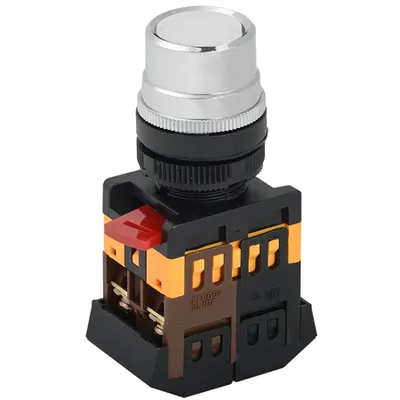 Control buton ABLF-22 Alb d22mm neon /240V 1z+1P