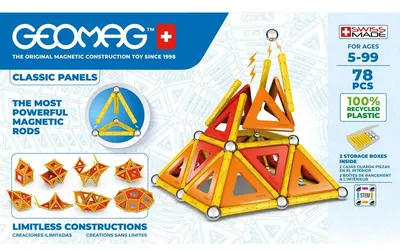 Constructor magnetic Geomag - Classic, 78 de piese