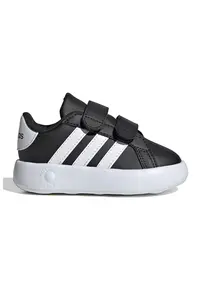 Pantofi sport din piele ecologica cu velcro Grand Court 2.0 - Negru/Alb optic