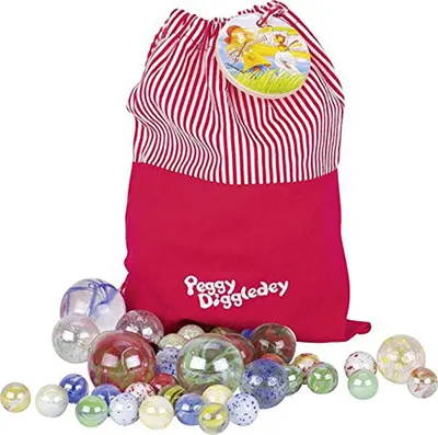 Set de joc Goki - Peggy Diggledey, pungă de mărgele de sticlă, 50 buc.