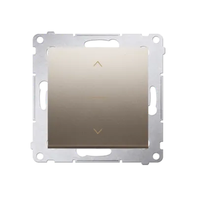 Intrerupator control jaluzele trei pozitii1-0-1, 10A, 250V~, conectare rapida (fitinguri push-in), gold mat metalic