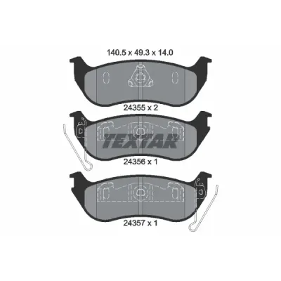 Set placute frana, frana disc TEXTAR 2435501