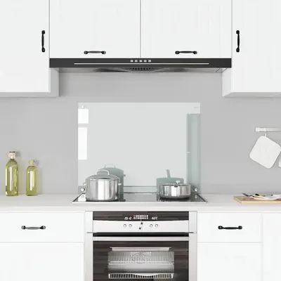 vidaXL Panou antistropi bucătărie transparent 80x60 cm sticlă securiz.