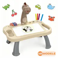 Masa interactiva de desen pentru copii cu model dinozaur, Alb - Default Title