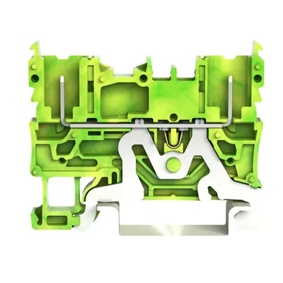2-pin ground carrier terminal block; for DIN-rail 35 x 15 and 35 x 7.5; 2,50 mm²; green-yellow